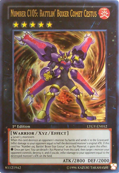 Number C105: Battlin' Boxer Comet Cestus [LTGY-EN052] Ultra Rare Yu-Gi-Oh!