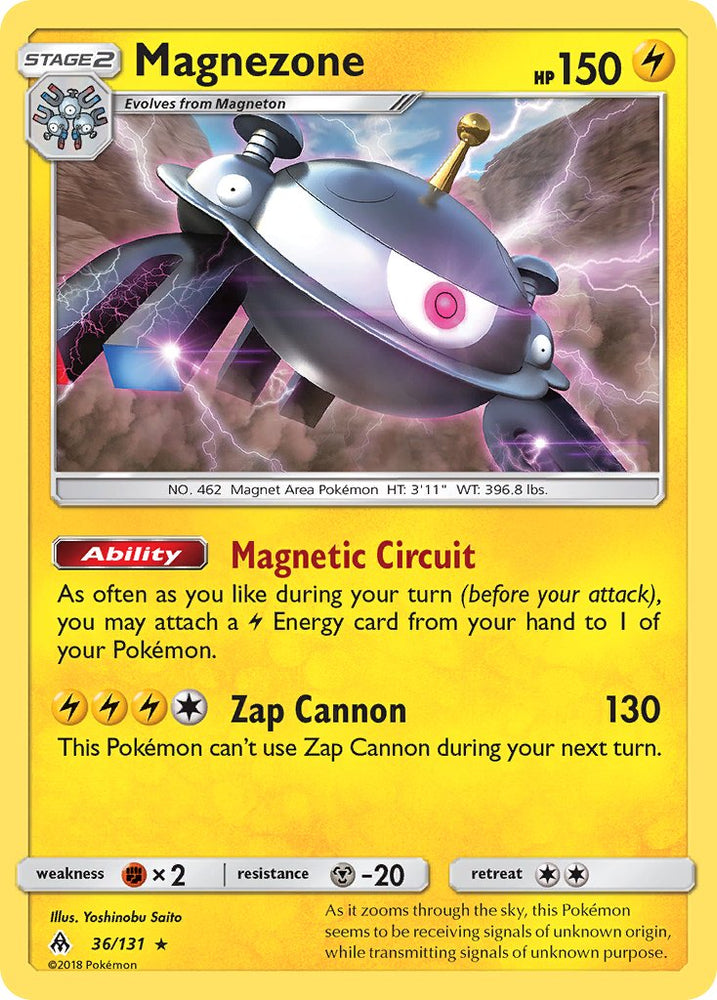 Magnezone (36/131) (Prerelease Kit Exclusive) (Theme Deck Exclusive) [Sun & Moon: Forbidden Light] Pokémon