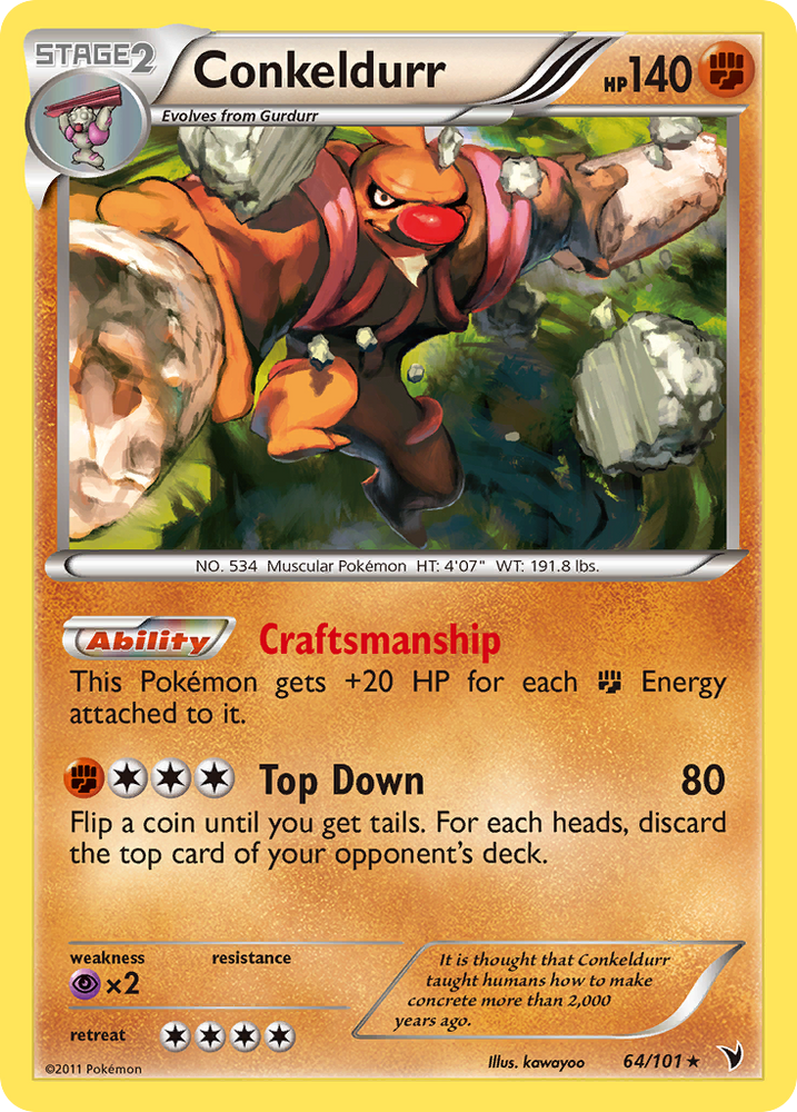 Conkeldurr (64/101) [Black & White: Noble Victories] Pokémon