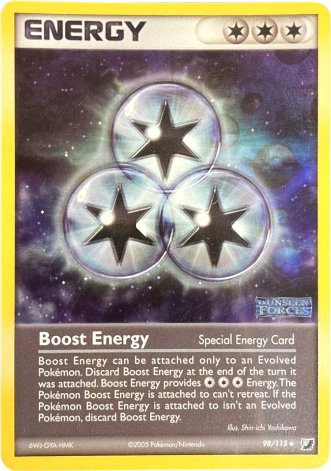 Boost Energy (98/115) (Stamped) [EX: Unseen Forces] Pokémon