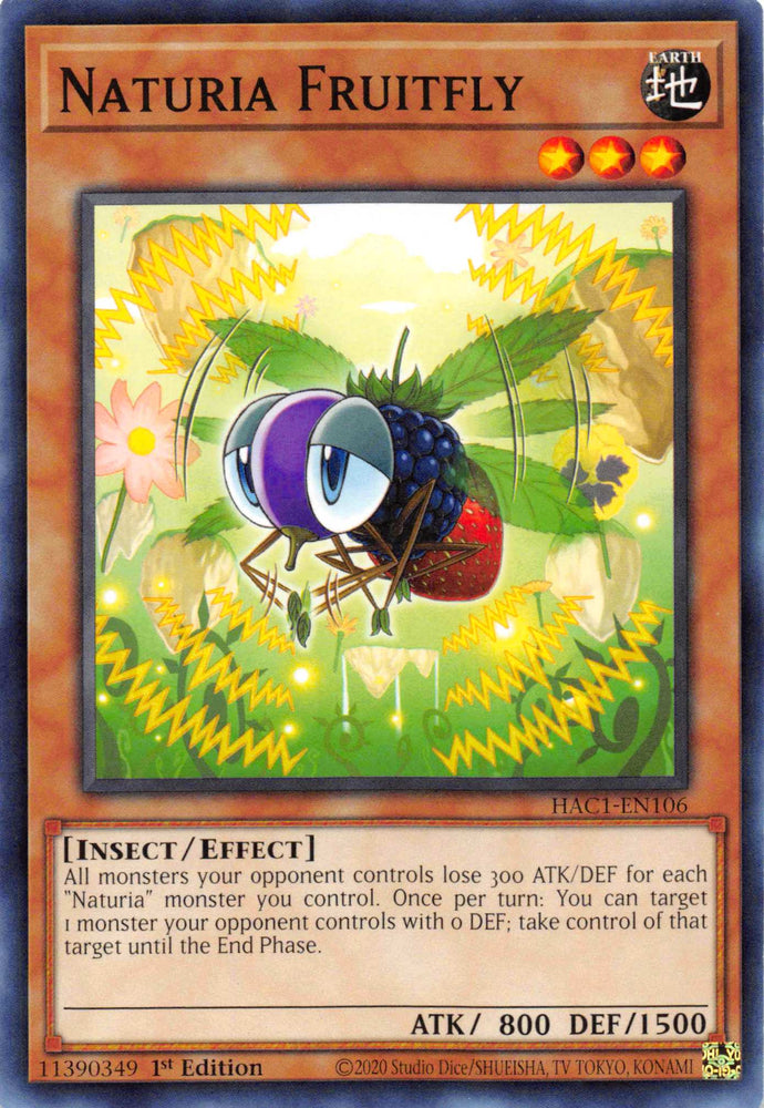 Naturia Fruitfly [HAC1-EN106] Common Yu-Gi-Oh!