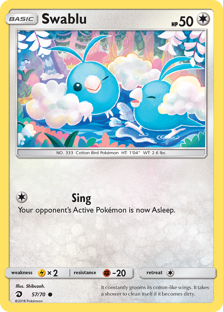 Swablu (57/70) [Sun & Moon: Dragon Majesty] Pokémon
