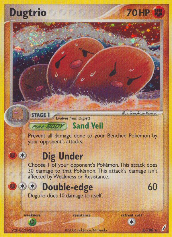 Dugtrio (5/100) (Theme Deck Exclusive) [EX: Crystal Guardians] Pokémon