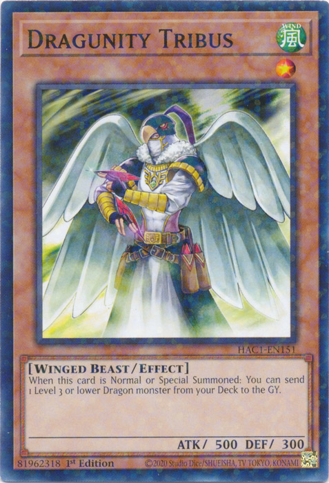 Dragunity Tribus (Duel Terminal) [HAC1-EN151] Common Yu-Gi-Oh!