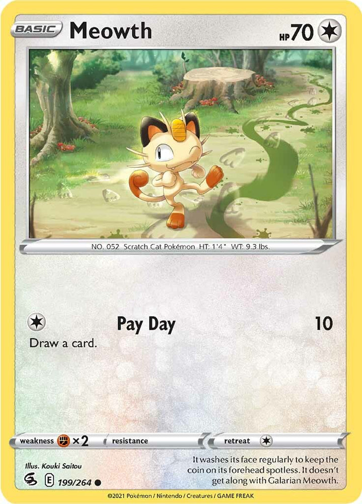 Meowth (199/264) [Sword & Shield: Fusion Strike] Pokémon
