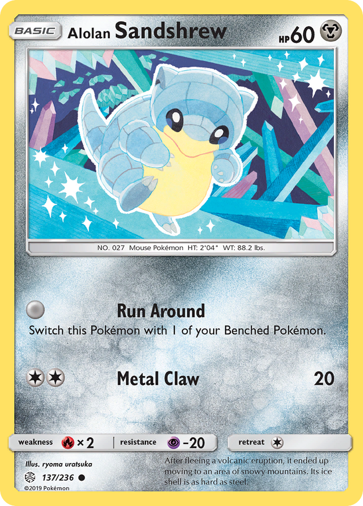 Alolan Sandshrew (137/236) [Sun & Moon: Cosmic Eclipse] Pokémon