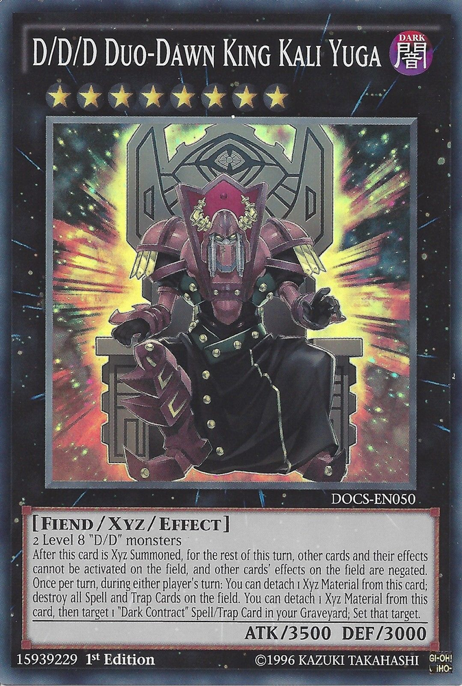 D/D/D Duo-Dawn King Kali Yuga [DOCS-EN050] Super Rare Yu-Gi-Oh!