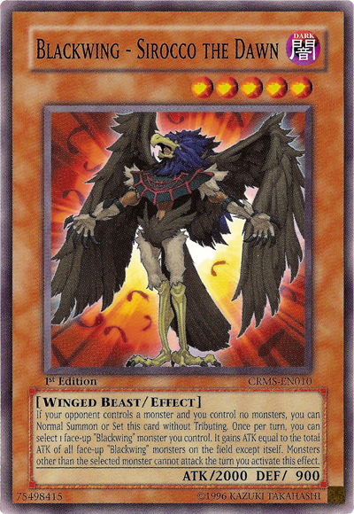 Blackwing - Sirocco the Dawn [CRMS-EN010] Common Yu-Gi-Oh!