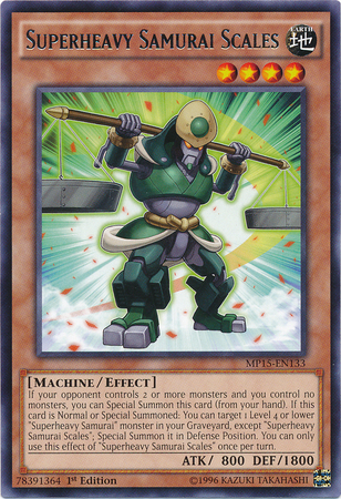 Superheavy Samurai Scales [MP15-EN133] Rare Yu-Gi-Oh!