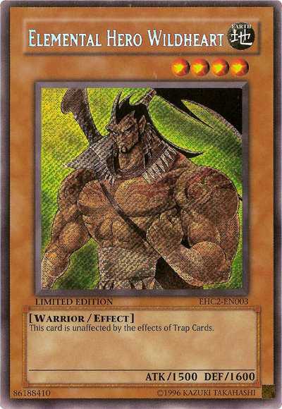 Elemental Hero Wildheart [EHC2-EN003] Secret Rare Yu-Gi-Oh!