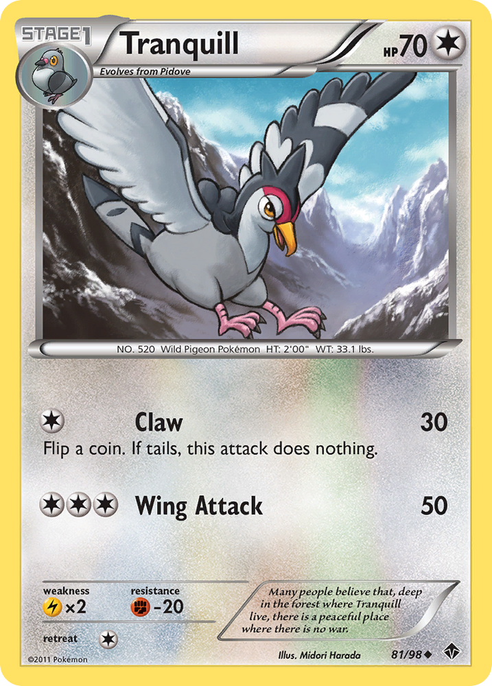 Tranquill (81/98) [Black & White: Emerging Powers] Pokémon