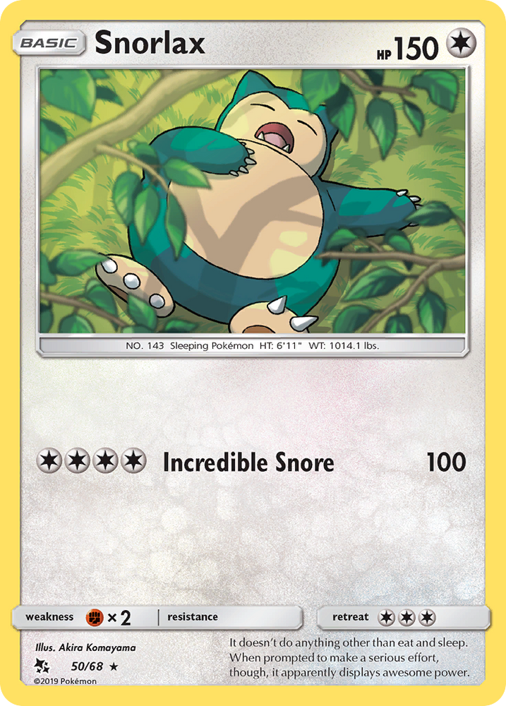 Snorlax (50/68) [Sun & Moon: Hidden Fates] Pokémon