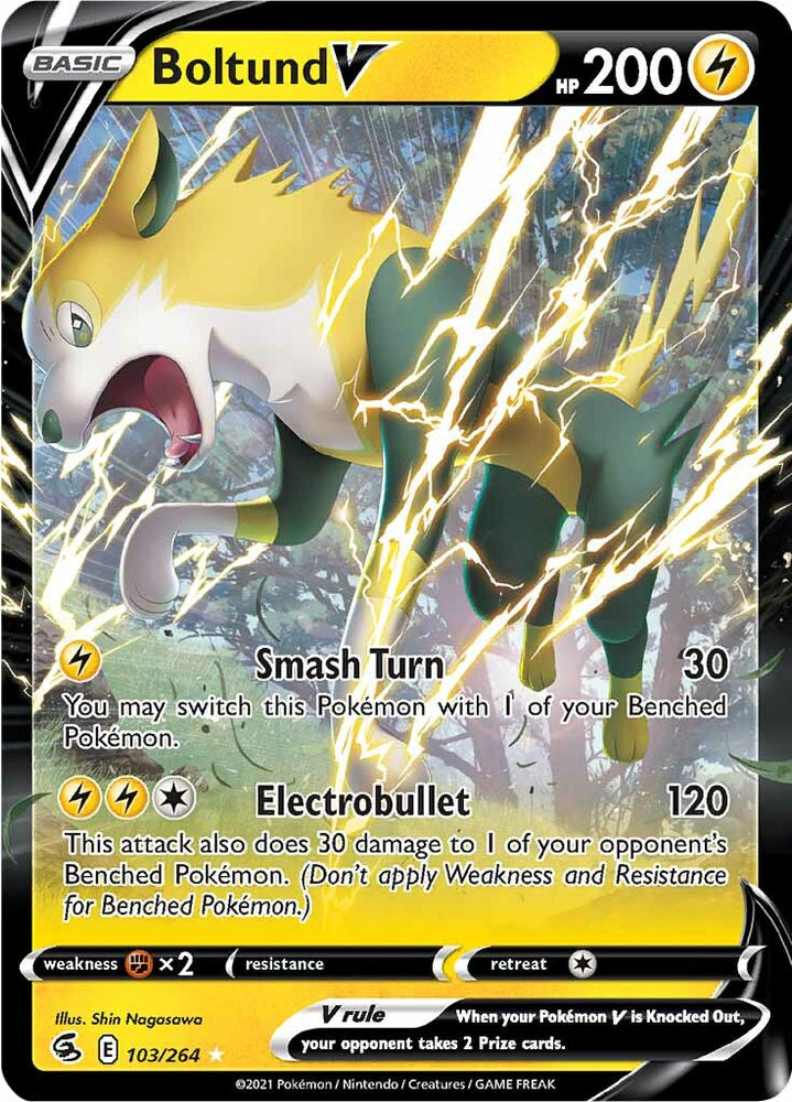 Boltund V (103/264) [Sword & Shield: Fusion Strike] Pokémon