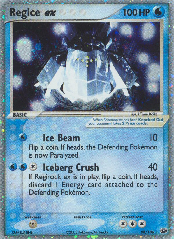 Regice ex (98/106) [EX: Emerald] Pokémon