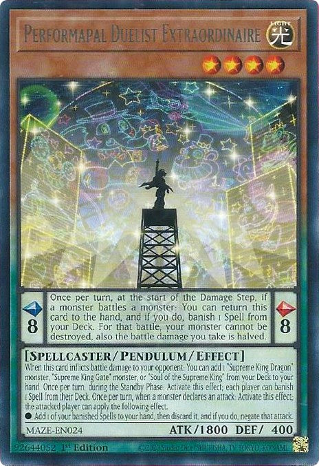 Performapal Duelist Extraordinaire [MAZE-EN024] Rare Yu-Gi-Oh!
