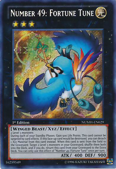 Number 49: Fortune Tune [NUMH-EN029] Secret Rare Yu-Gi-Oh!