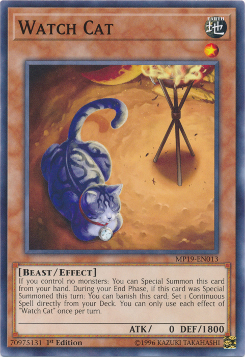 Watch Cat [MP19-EN013] Common Yu-Gi-Oh!