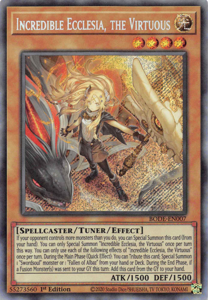 Incredible Ecclesia, the Virtuous [BODE-EN007] Secret Rare Yu-Gi-Oh!