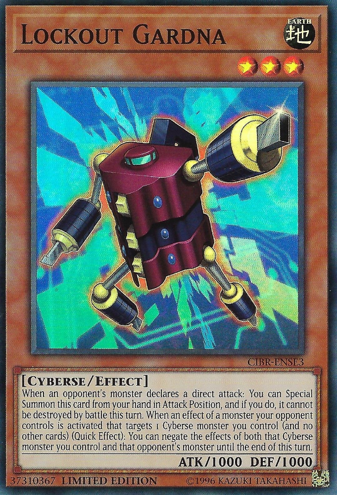 Lockout Gardna [CIBR-ENSE3] Super Rare Yu-Gi-Oh!