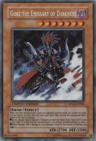 Gorz the Emissary of Darkness [RP02-EN000] Secret Rare Yu-Gi-Oh!