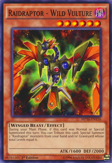 Raidraptor - Wild Vulture [MP16-EN116] Common Yu-Gi-Oh!