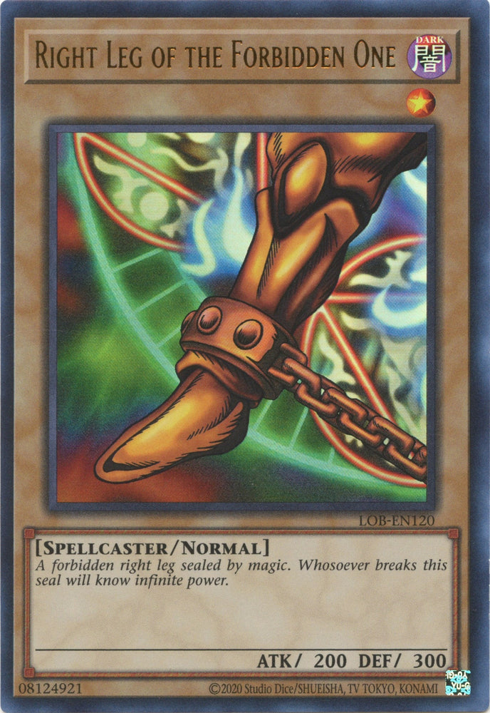 Right Leg of the Forbidden One (25th Anniversary) [LOB-EN120] Ultra Rare Yu-Gi-Oh!