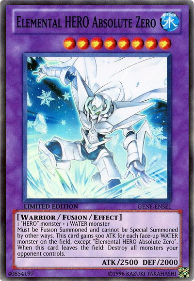 Elemental Hero Absolute Zero [GENF-ENSE1] Super Rare Yu-Gi-Oh!