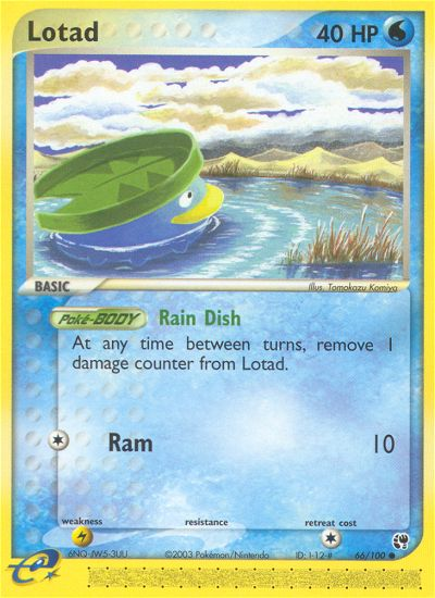 Lotad (66/100) [EX: Sandstorm] Pokémon