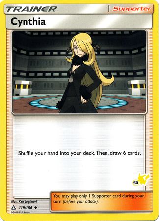Cynthia (119/156) (Pikachu Stamp #50) [Battle Academy 2020] Pokémon