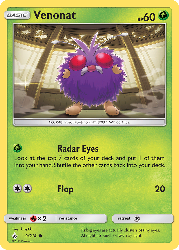 Venonat (9/214) [Sun & Moon: Unbroken Bonds] Pokémon