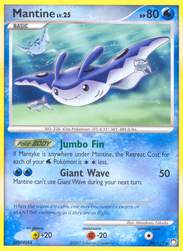 Mantine (29/123) [Diamond & Pearl: Mysterious Treasures] Pokémon