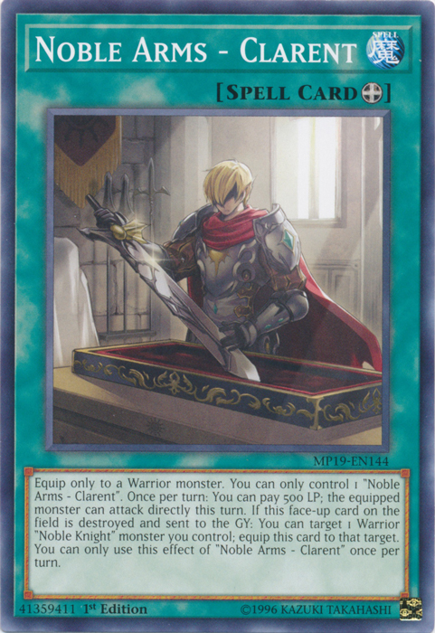 Noble Arms - Clarent [MP19-EN144] Common Yu-Gi-Oh!