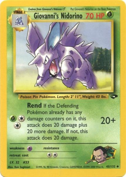 Giovanni's Nidorino (45/132) [Gym Challenge Unlimited] Pokémon
