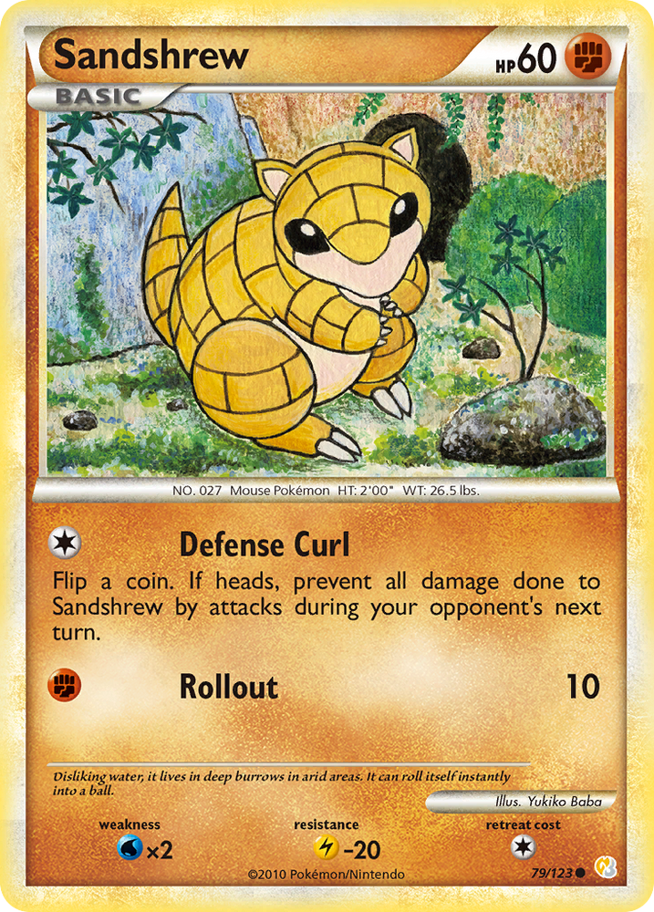 Sandshrew (79/123) [HeartGold & SoulSilver: Base Set] Pokémon