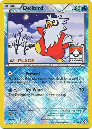 Delibird (38/149) (League Promo 4th Place) [Black & White: Boundaries Crossed] Pokémon