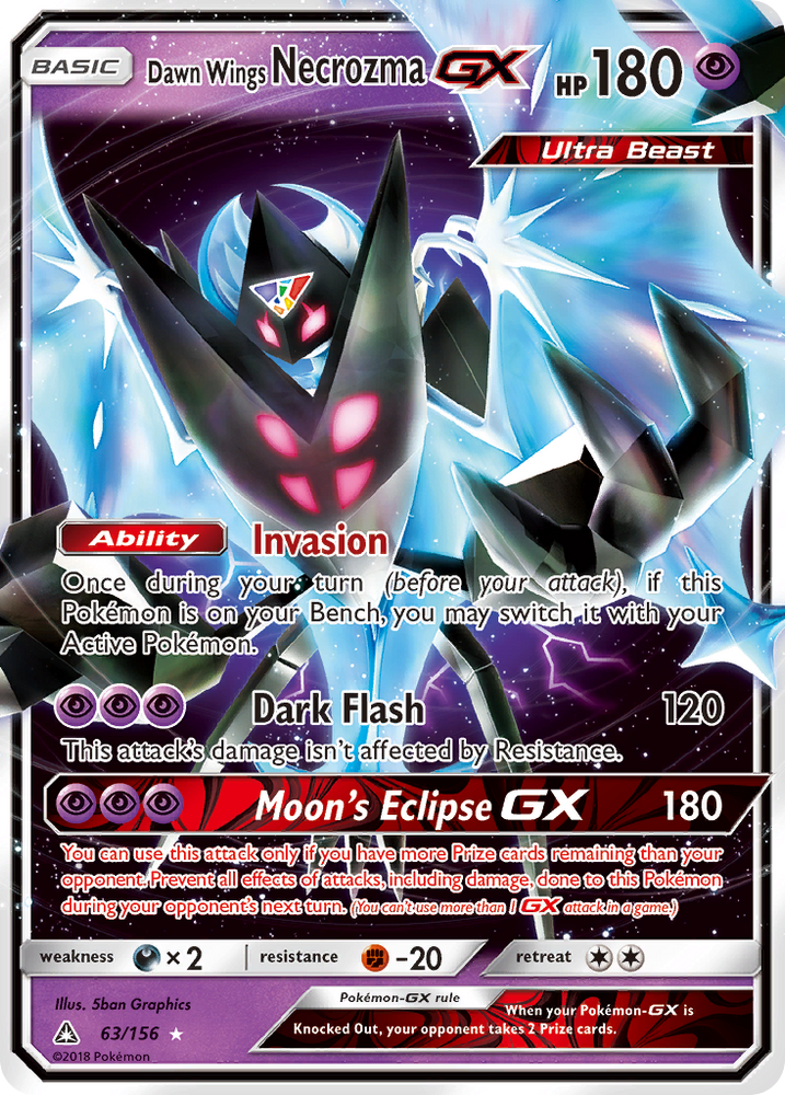 Dawn Wings Necrozma GX (63/156) [Sun & Moon: Ultra Prism] Pokémon