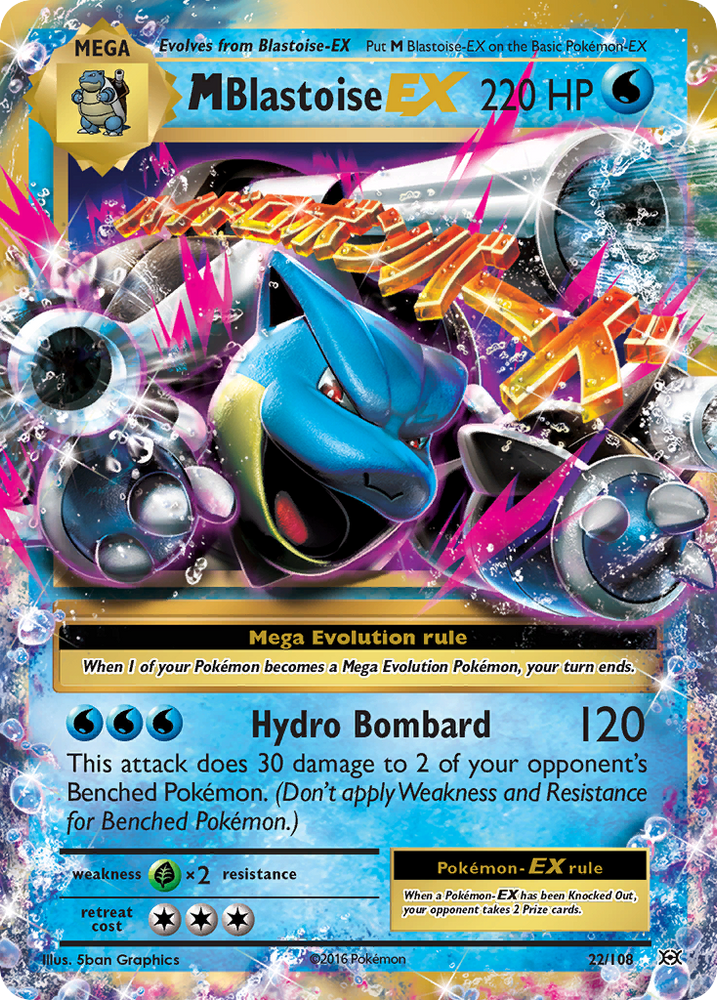 M Blastoise EX (22/108) [XY: Evolutions] Pokémon