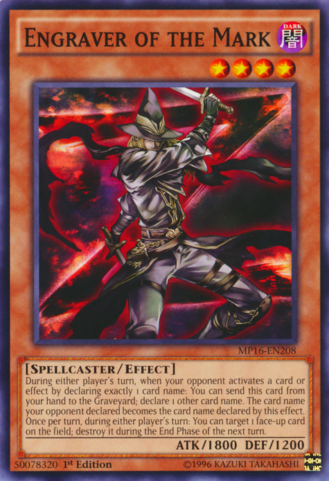 Engraver of the Mark [MP16-EN208] Common Yu-Gi-Oh!