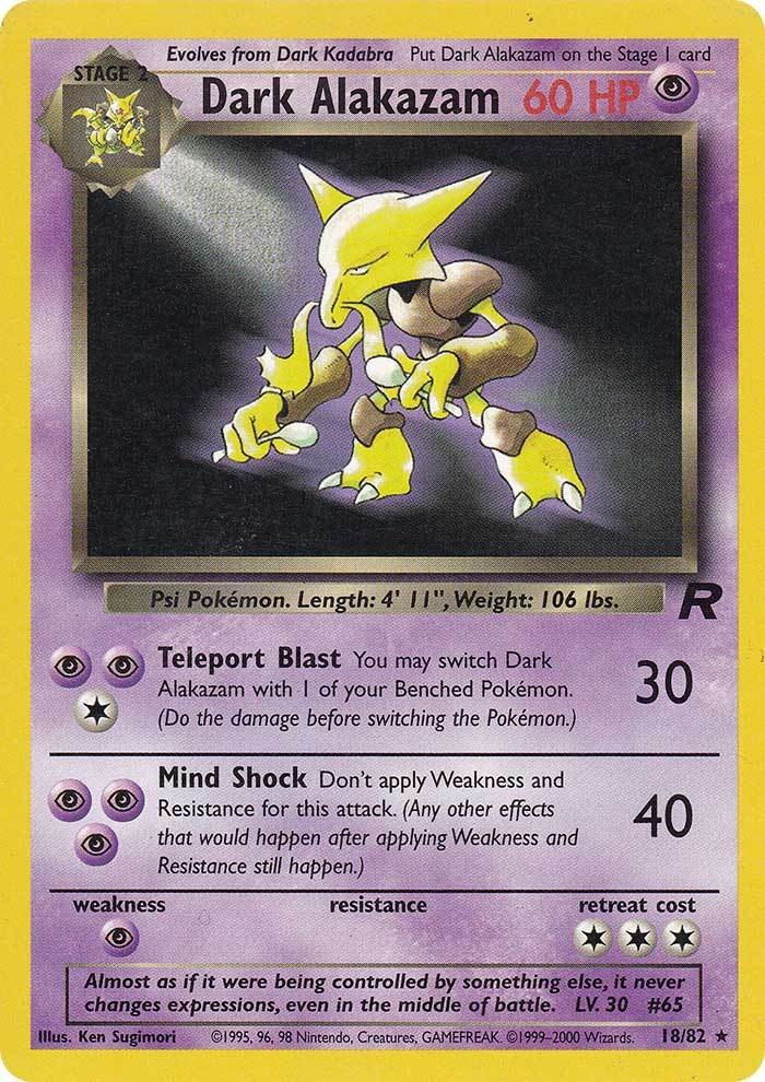 Dark Alakazam (18/82) [Team Rocket Unlimited] Pokémon