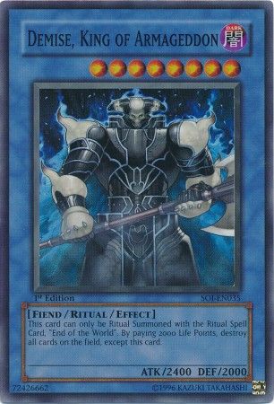 Demise, King of Armageddon [SOI-EN035] Super Rare Yu-Gi-Oh!