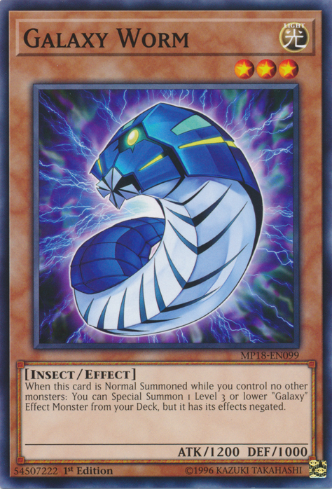 Galaxy Worm [MP18-EN099] Common Yu-Gi-Oh!