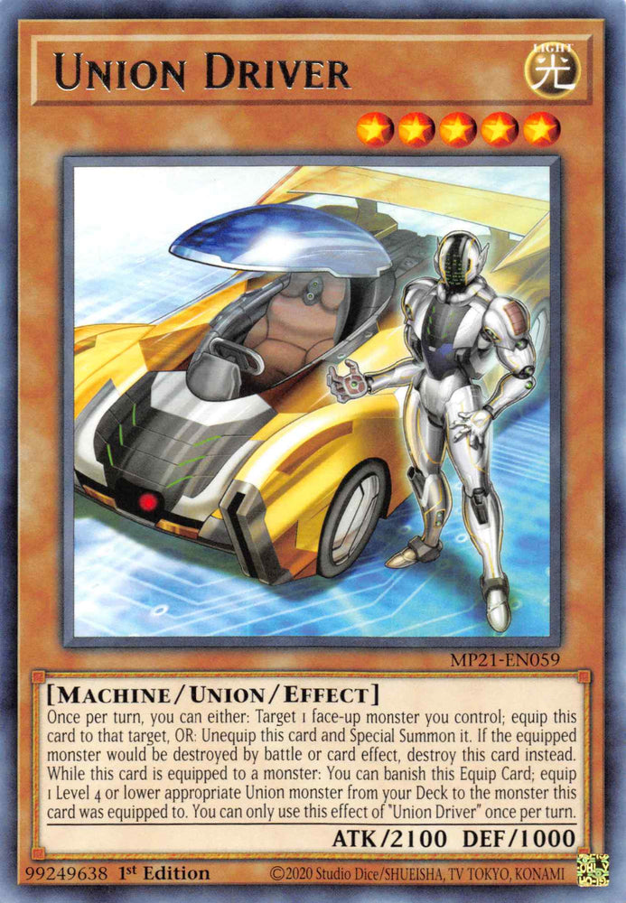 Union Driver [MP21-EN059] Rare Yu-Gi-Oh!