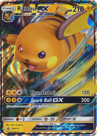 Raichu GX (SM213) (Jumbo Card) [Sun & Moon: Black Star Promos] Pokémon