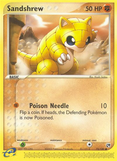 Sandshrew (75/100) [EX: Sandstorm] Pokémon