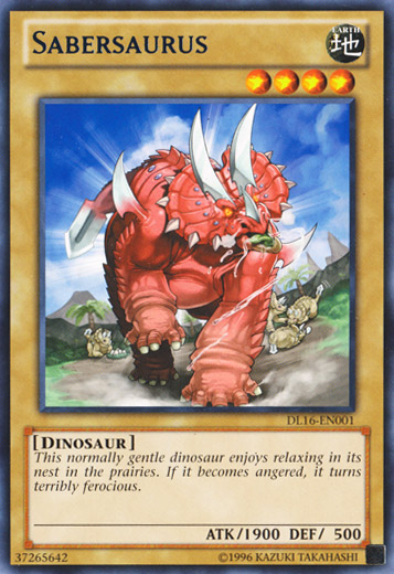Sabersaurus (Blue) [DL16-EN001] Rare Yu-Gi-Oh!