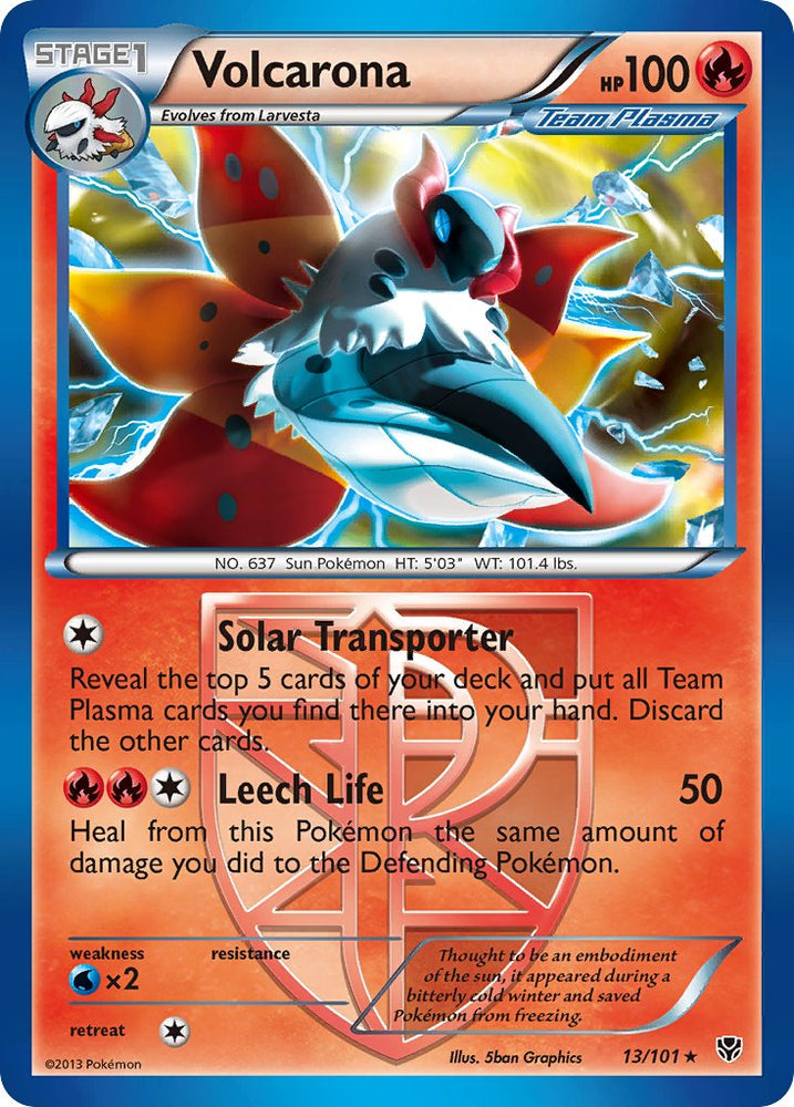 Volcarona (13/101) (Theme Deck Exclusive) [Black & White: Plasma Blast] Pokémon