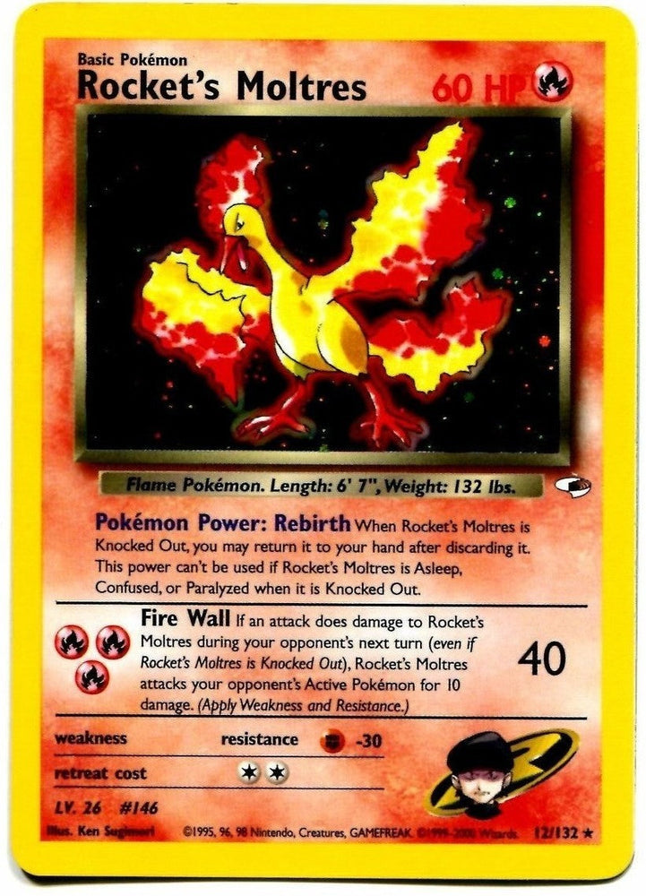 Rocket's Moltres (12/132) [Gym Heroes Unlimited] Pokémon