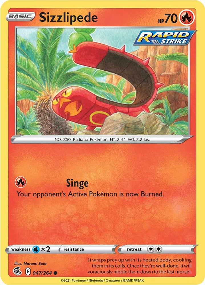 Sizzlipede (047/264) [Sword & Shield: Fusion Strike] Pokémon