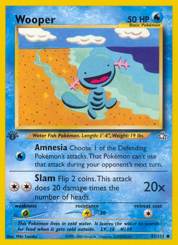 Wooper (82/111) [Neo Genesis 1st Edition] Pokémon