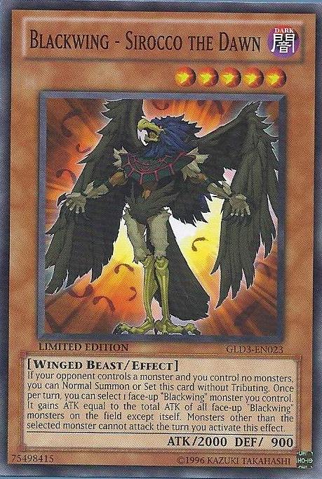 Blackwing - Sirocco the Dawn [GLD3-EN023] Common Yu-Gi-Oh!